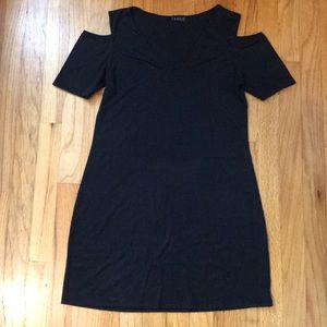 Venus Cold Shoulder Black Dress